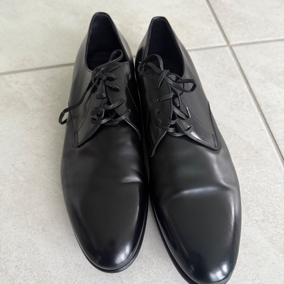 Dolce & Gabbana Black Leather Oxford Dress Shoes – Men’s Size 10, Made in Italy main image 6